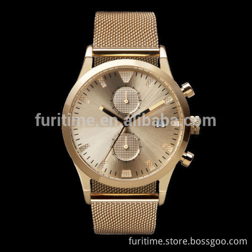 chinese wholesale classical women watch with gold plating